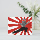 Funny Karate Kitten cadeautjes Briefkaart (Staand voorkant)