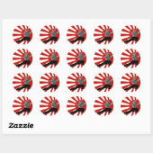 Funny Karate Kitten cadeautjes Ronde Sticker (Vel)