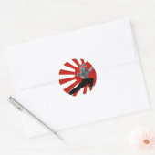 Funny Karate Kitten cadeautjes Ronde Sticker (Envelop)