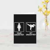 Funny Karate Mam Martial Arts Daughter Black Belt Kaart (Gele Bloem)