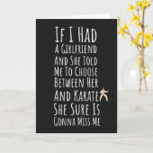 Funny Karate Men Cards Martial Arts For Him Boys Kaart (Gele Bloem)