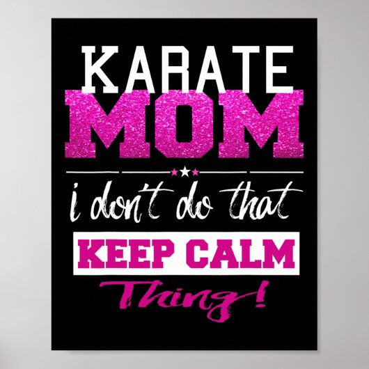 Funny Karate Mom T Shirt Beste Moeder Poster (Voorkant)