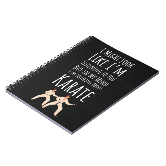 Funny Karate Player Gifts Sport Fighter Matial Art Notitieboek (Linkerzijde)