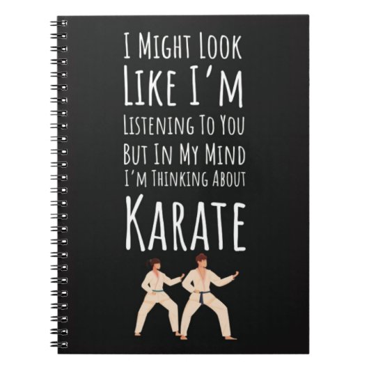 Funny Karate Player Gifts Sport Fighter Matial Art Notitieboek (Voorkant)