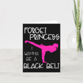 Funny Karate Shirt Girl Black Belt Martial Arts Gi Kaart (Voorkant)