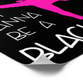 Funny Karate Shirt Girl Black Belt Martial Arts Gi Poster (Hoek)