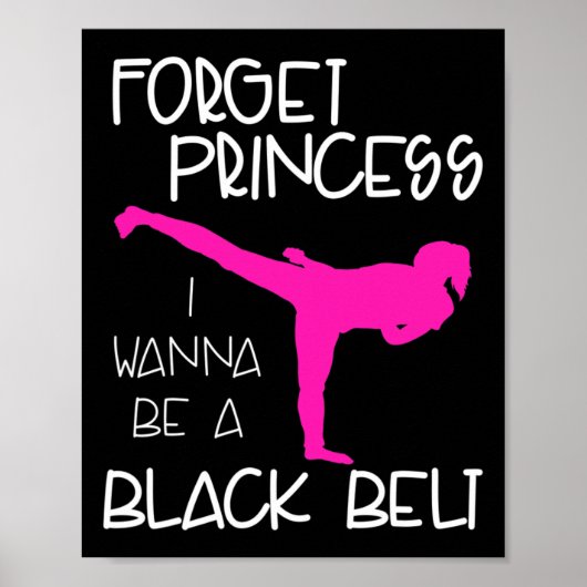 Funny Karate Shirt Girl Black Belt Martial Arts Gi Poster (Voorkant)