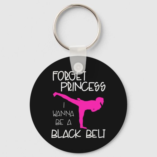 Funny Karate Shirt Girl Black Belt Martial Arts Gi Sleutelhanger (Voorkant)