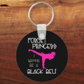 Funny Karate Shirt Girl Black Belt Martial Arts Gi Sleutelhanger (Voorkant)