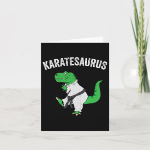 Funny Karate T Rex Dinosaur Cute Dino Martial Arts Kaart