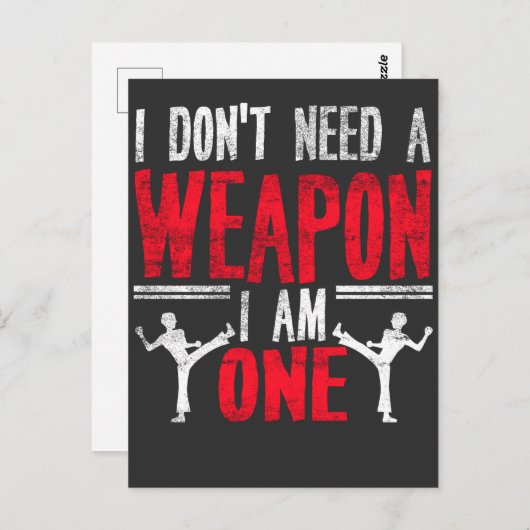 Funny Karate Taekwondo Joke Martial Arts Humor Briefkaart (Voorkant / Achterkant)