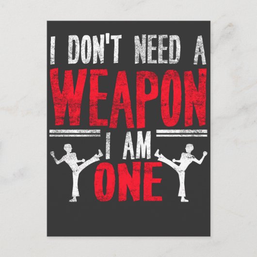 Funny Karate Taekwondo Joke Martial Arts Humor Briefkaart (Voorkant)