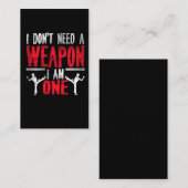 Funny Karate Taekwondo Joke Martial Arts Humor Visitekaartje (Voorkant / Achterkant)