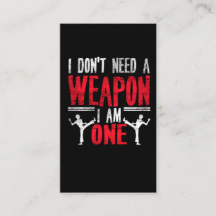 Funny Karate Taekwondo Joke Martial Arts Humor Visitekaartje