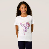 Funny Karate Unicorn Girl T-shirt (Voorkant volledig)