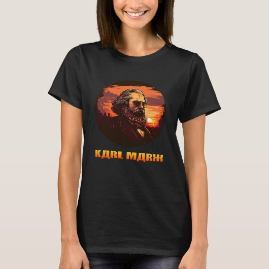 Funny Karl Marx, Socialist, Communist T-shirt (Voorkant)