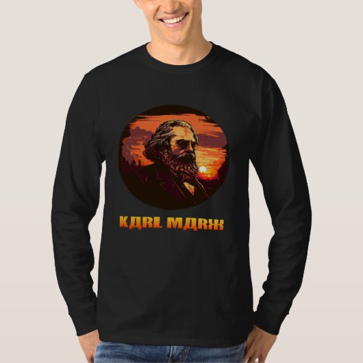 Funny Karl Marx, Socialist, Communist T-shirt (Voorkant)