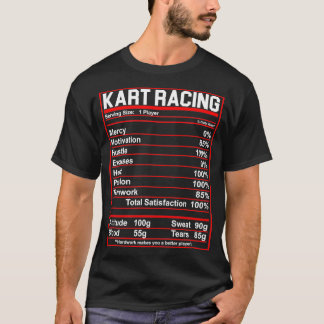 Funny Kart Racing Nutrition Facts Gift Idea Women T-shirt
