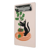 Funny Kat Figboom Potplanten Handgetekend Plan Mini Klembord (Angled2)