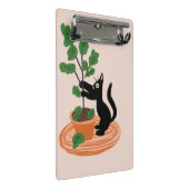 Funny Kat Figboom Potplanten Handgetekend Plan Mini Klembord (Schuin)
