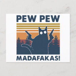 Funny  kat pew Madafakas Briefkaart