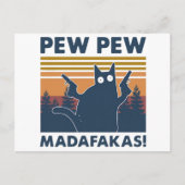 Funny kat pew Madafakas Briefkaart (Voorkant)