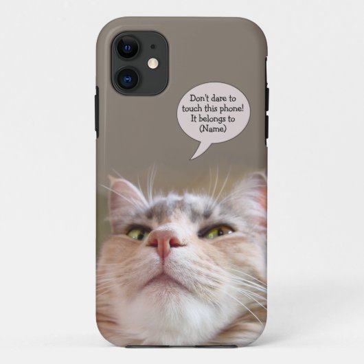 Funny Kat-telefoongeval met jouw naam Case-Mate iPhone Case (Achterkant)