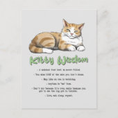 Funny Kat Wisdom Briefkaart (Voorkant)