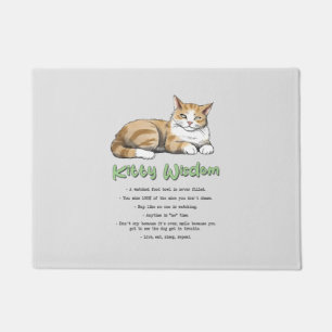 Funny Kat Wisdom Deurmat