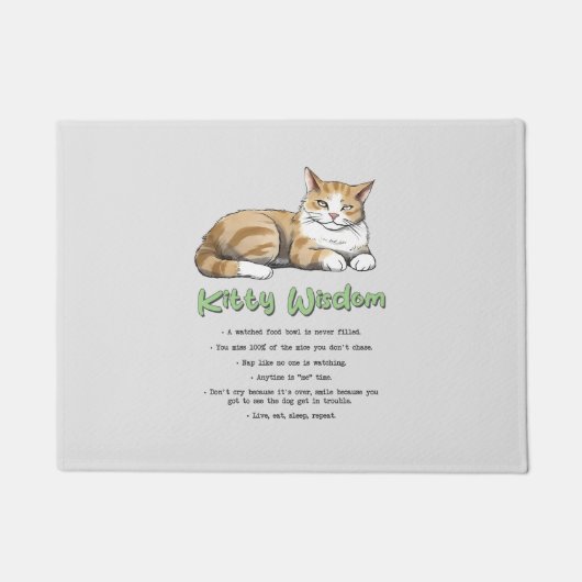 Funny Kat Wisdom Deurmat (Voorkant)