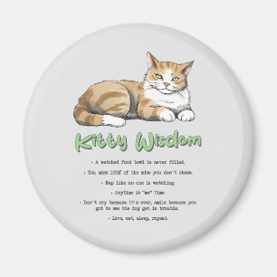 Funny Kat Wisdom Magneet