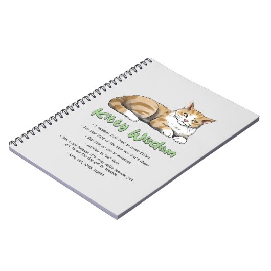 Funny Kat Wisdom Notitieboek (Linkerzijde)
