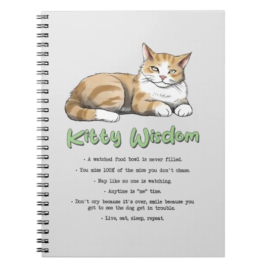 Funny Kat Wisdom Notitieboek (Voorkant)
