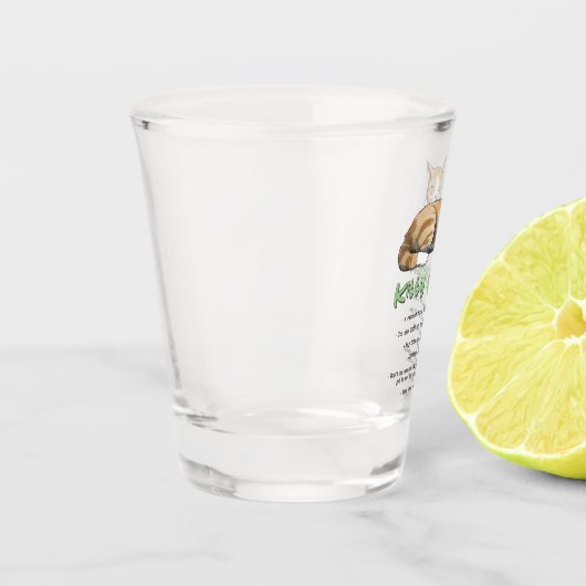Funny Kat Wisdom Shot Glas (Links)