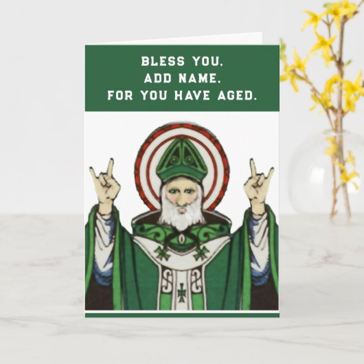 Funny katholieke verjaardag kaart (Gele Bloem)