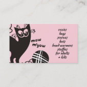 Funny kattengaren brei-haakwerk visitekaartje (Achterkant)