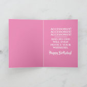 Funny Katty Kat's Birthday Beauty Tips Kaart (Binnen)