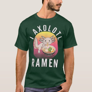 Funny Kawaii Axolotl Anime Japanse ramen Noodles T-shirt