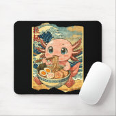 Funny Kawaii Axolotl Ramen Noodle Bowl Japanese Wa Muismat (Met muis)
