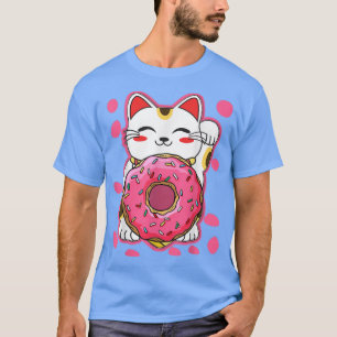 Funny Kawaii Cat Donut Japanse animme meisjes meis T-shirt