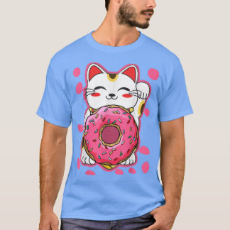Funny Kawaii Cat Donut Japanse animme meisjes meis T-shirt