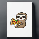 Funny Kawaii Chibi Sloth with Pizza � Cute Cartoon Fotoplaat<br><div class="desc">Funny Kawaii Chibi Sloth with Pizza � Cute Cartoon Sloth Illustration Classic T-Shirt</div>
