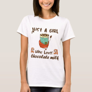Funny kawaii chocolade-ontwerp voor meisjes t-shirt