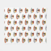 Funny Kawaii Cute Sushi Cats Fleece Blanket (Voorkant (Horizontaal))