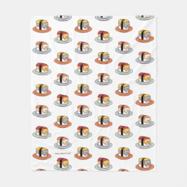 Funny Kawaii Cute Sushi Cats Fleece Blanket Deken