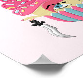 Funny Kawaii Food Art Cute Halloween Cupcake Poster (Hoek)