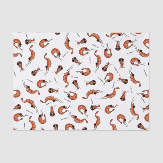 Funny kawaii-garnaalpapier tissuepapier (Voorkant)