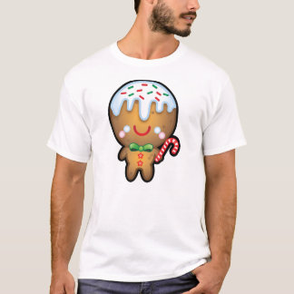 Funny Kawaii Gingerbrood Man Kerstmis Mannen T-shi T-shirt