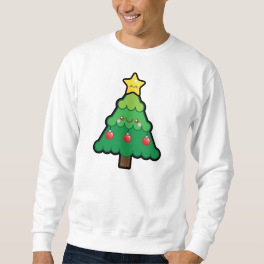 Funny Kawaii kerstboom Mannen Jumper Trui (Voorkant)