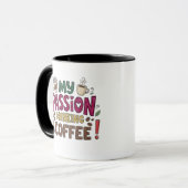 Funny Kawaii Loop My Passion Is Drinking Coffee Mok (Voorkant links)